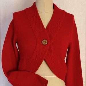 Sleeping on Snow LS Red Shrug, Size M